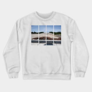 Redipuglia, Italy: Military shrine. It contains the remains of over 100.000 Italian soldiers fallen during the First World War. Friuli Venezia Giulia. Sunny spring afternoon day. Crewneck Sweatshirt